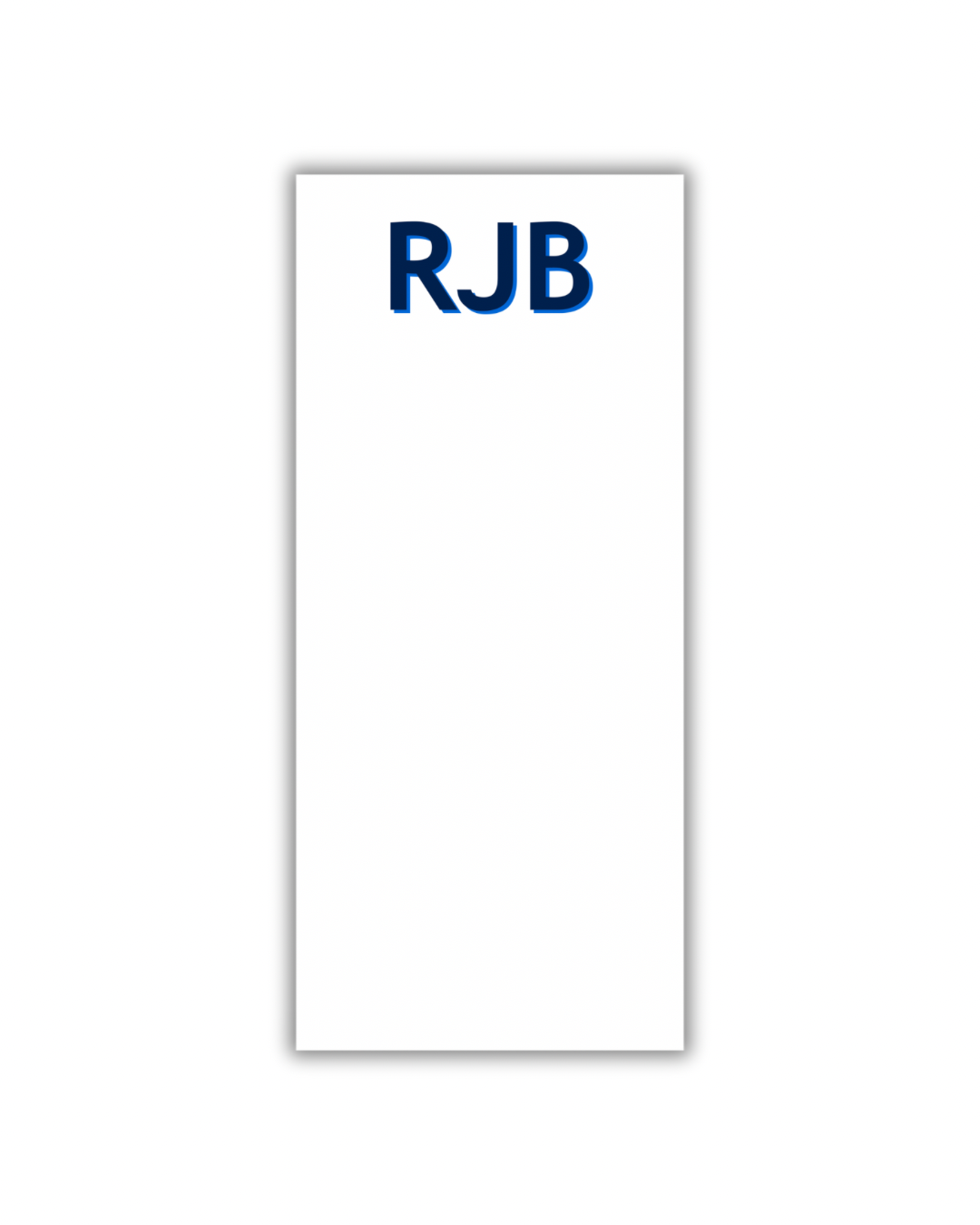 Double Color Initial Notepad (White)