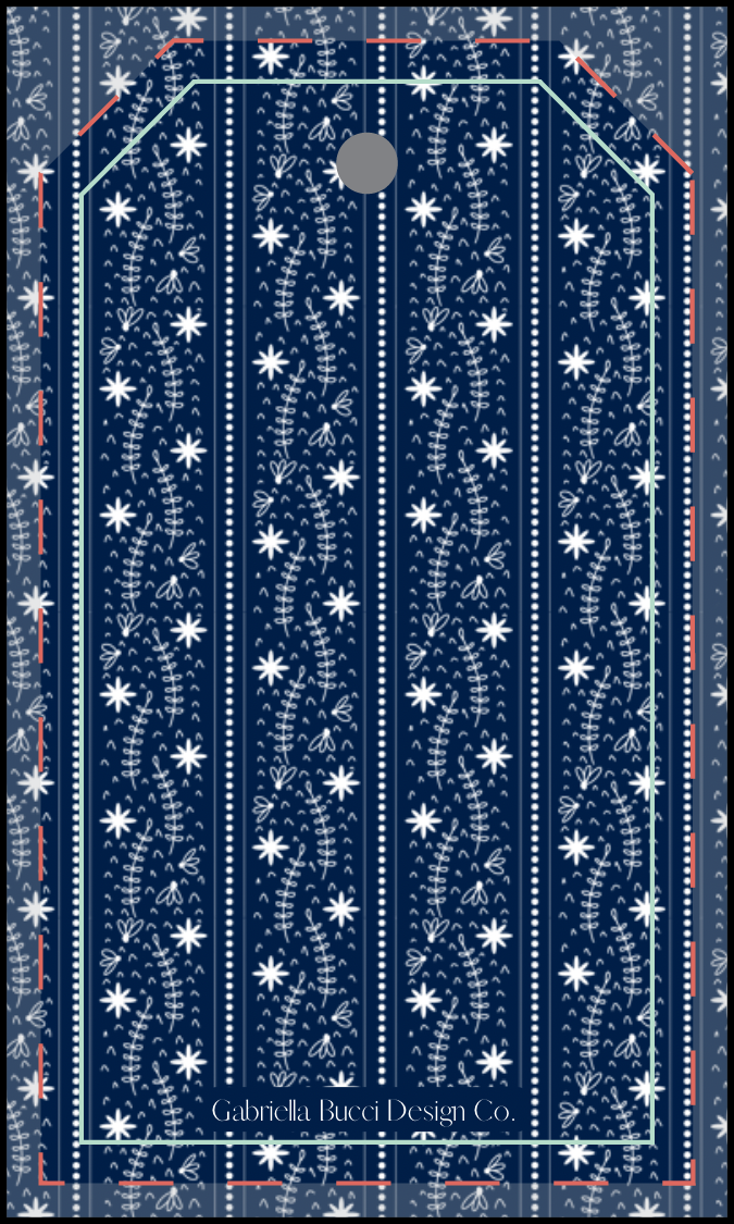 Blue Field Floral Gift Tag