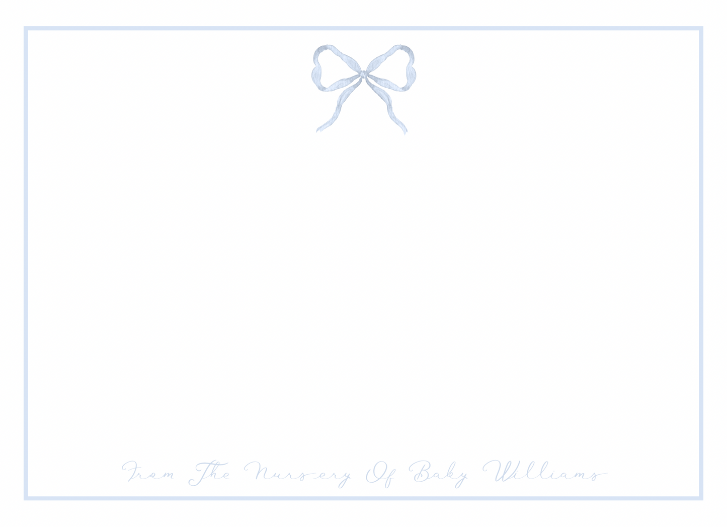 Baby Bow Notecard (Blue)