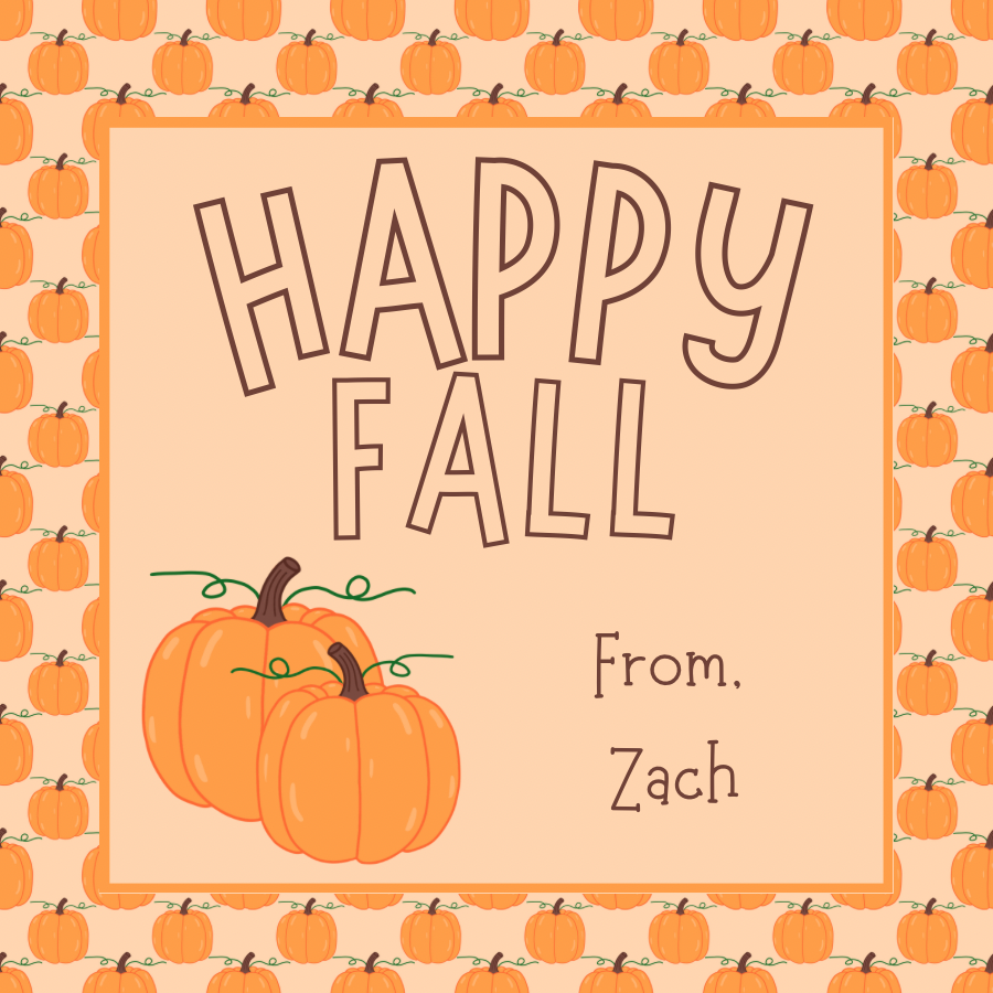 Happy Fall Gift Tag