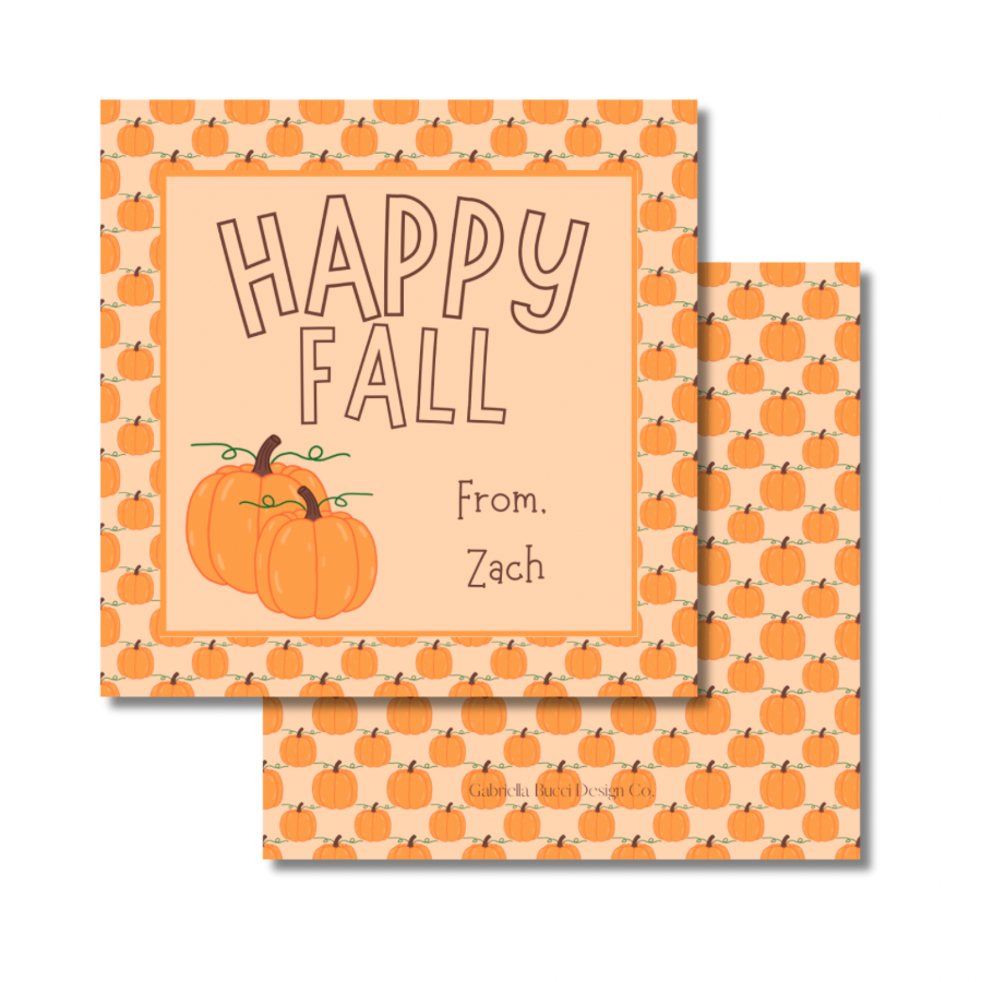 Happy Fall Gift Tag