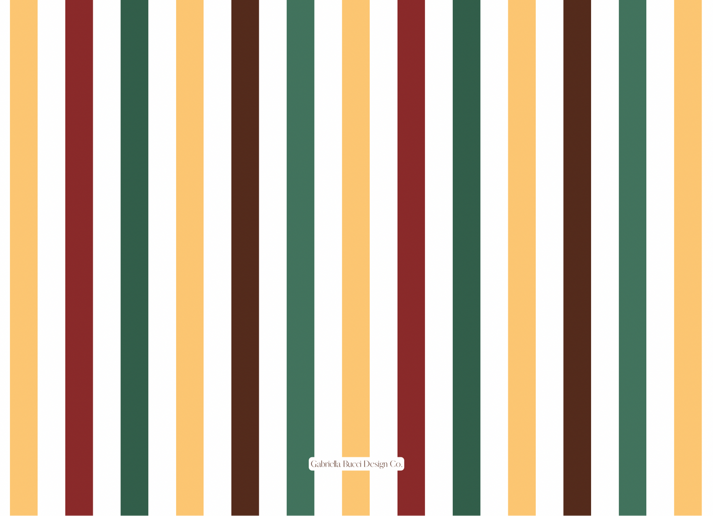 Fall Stripes Notecard