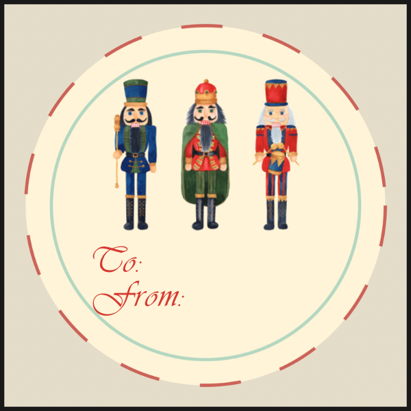 Nutcracker “To: From:” Sticker