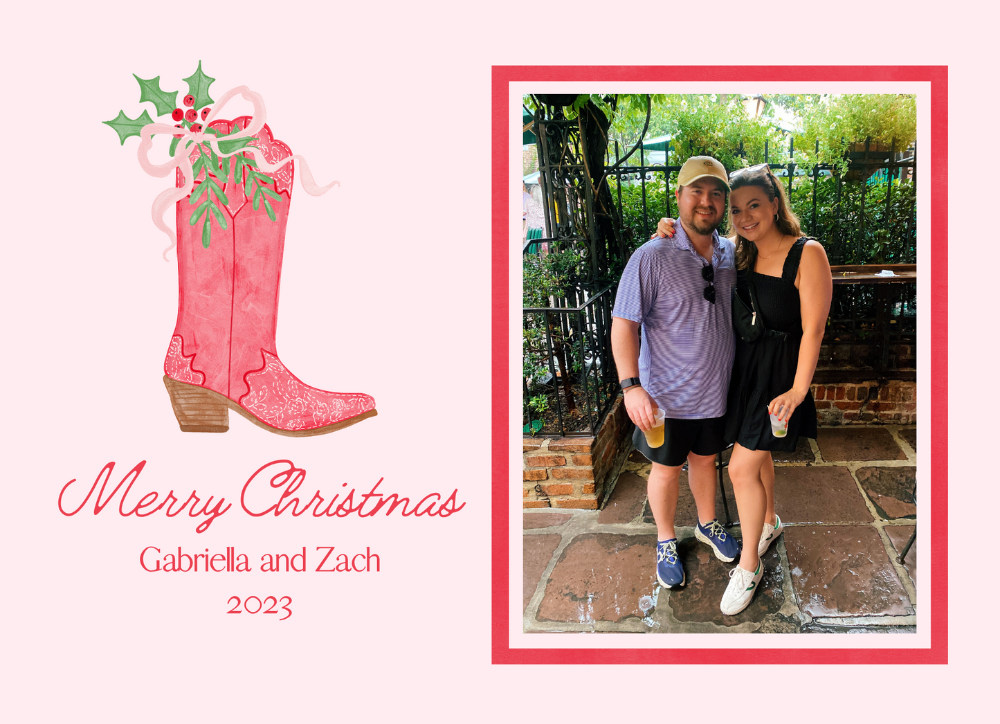 Cowboy Christmas Card Horizontal