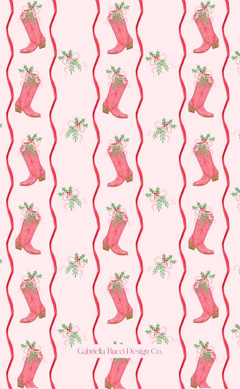 Cowboy Christmas Gift Tag