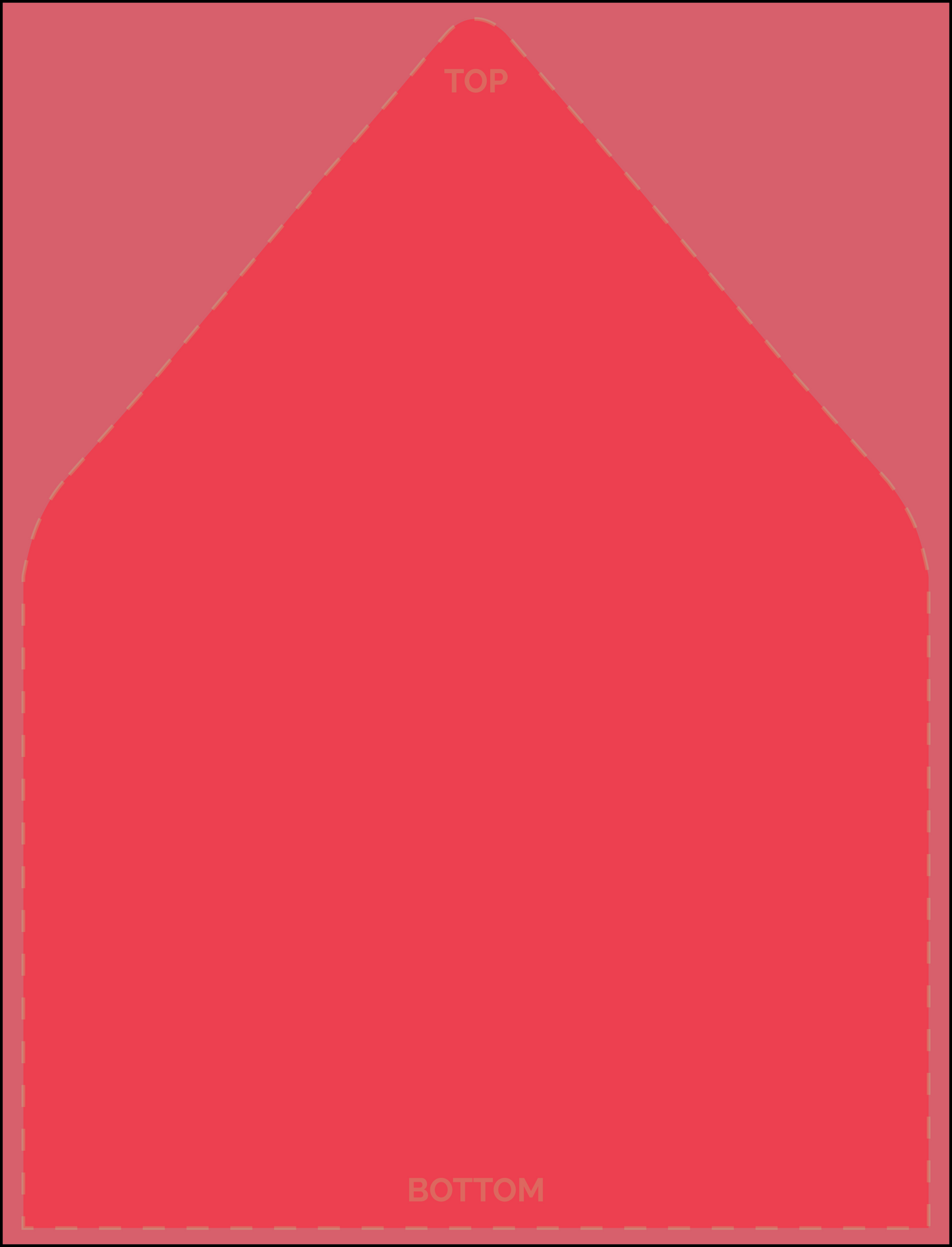 Married and Merry Envelope Liner Red