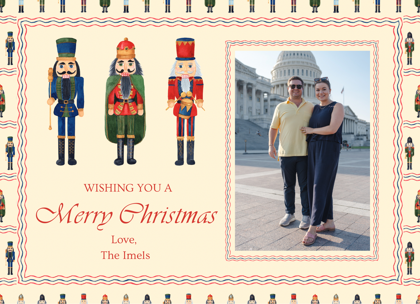 Nutcracker Christmas Card Horizontal