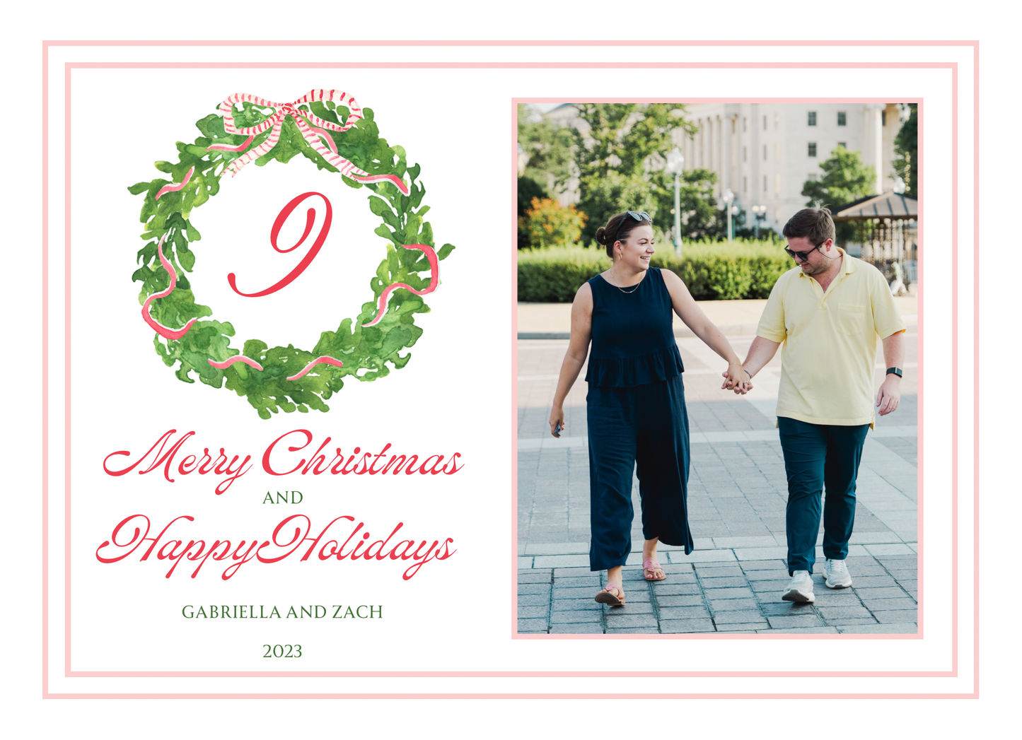 Christmas Wreath Card Horizontal