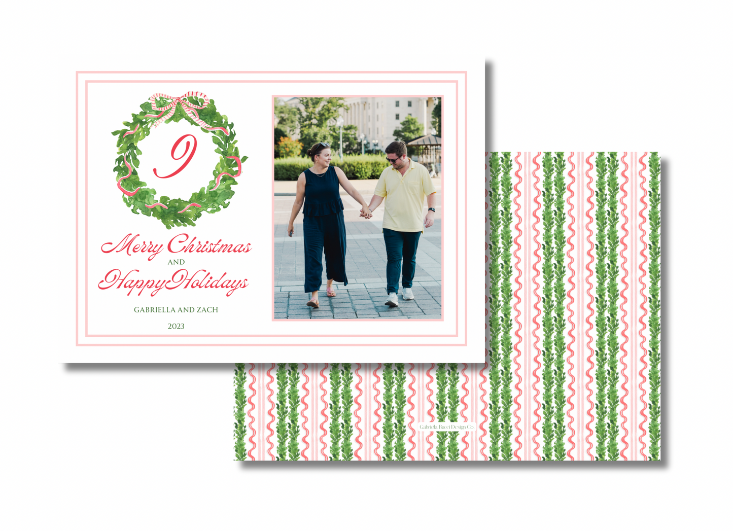 Christmas Wreath Card Horizontal