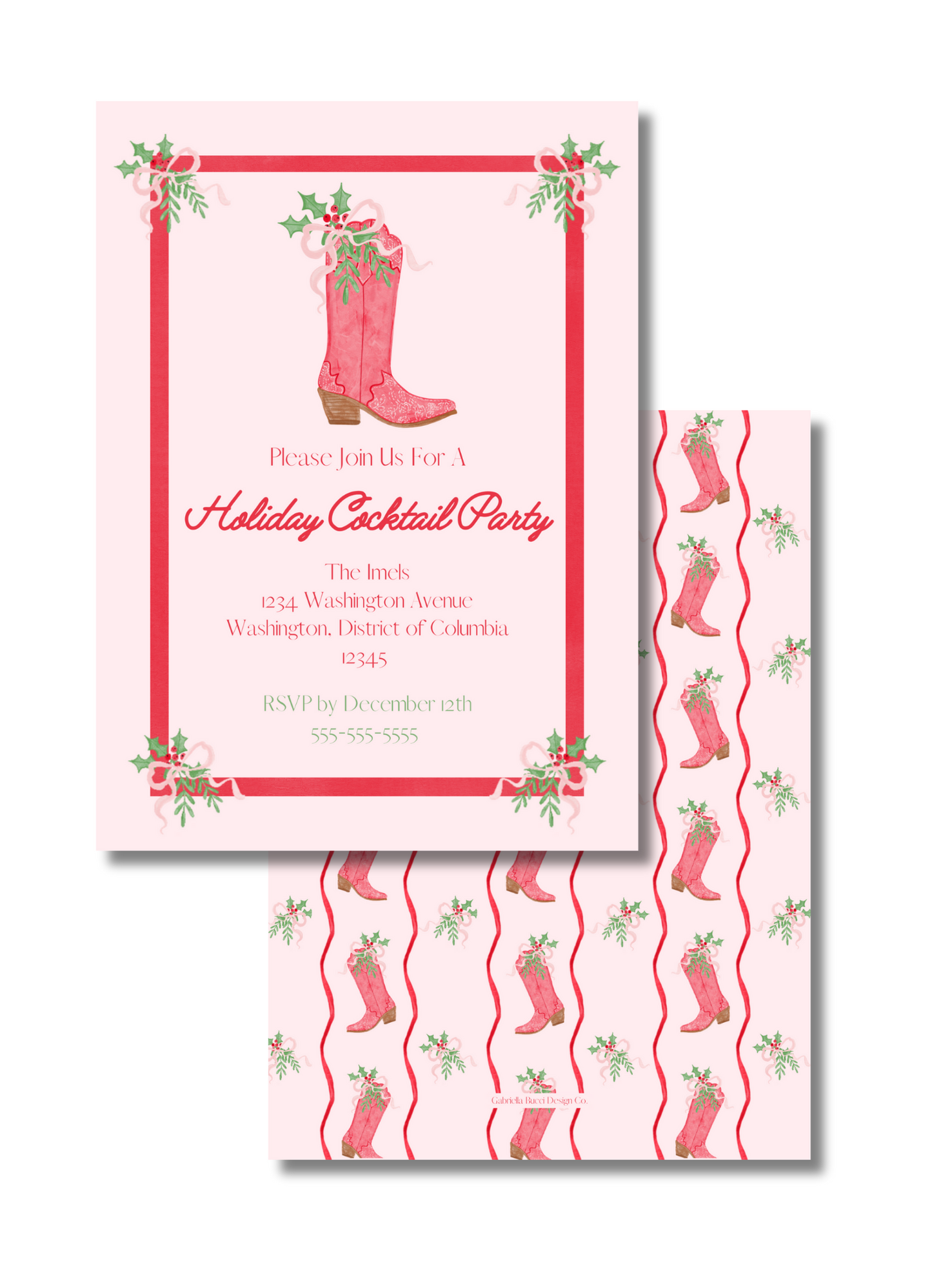 Cowboy Christmas Party Invitation