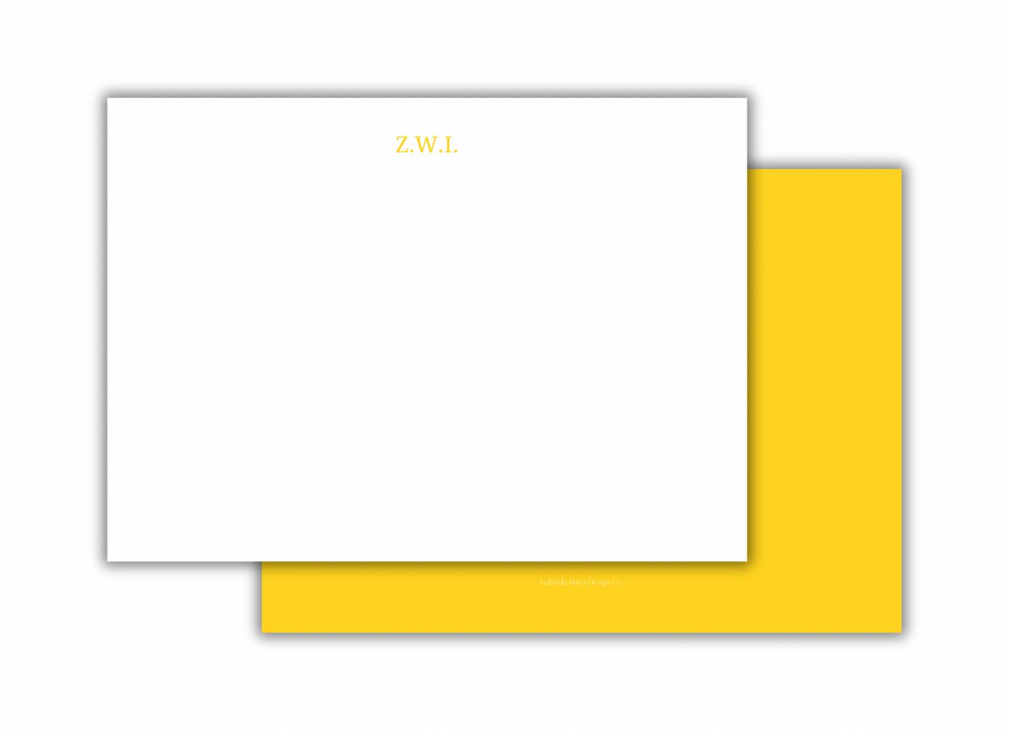 Classic Initial Notecards (Multiple Colors)