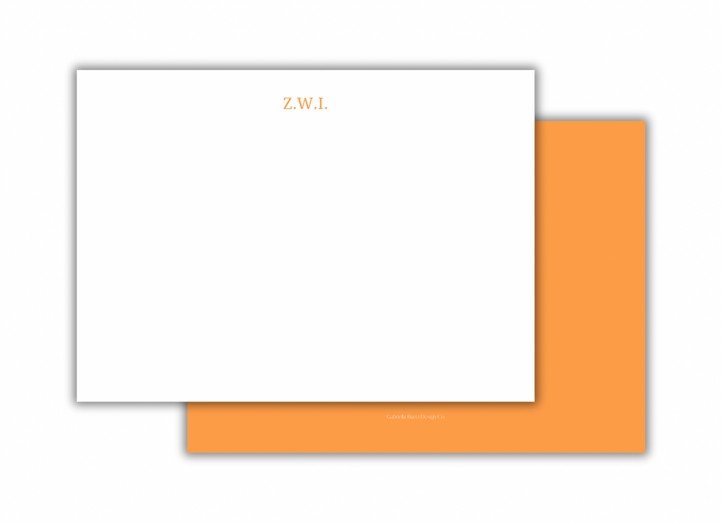 Classic Initial Notecards (Multiple Colors)