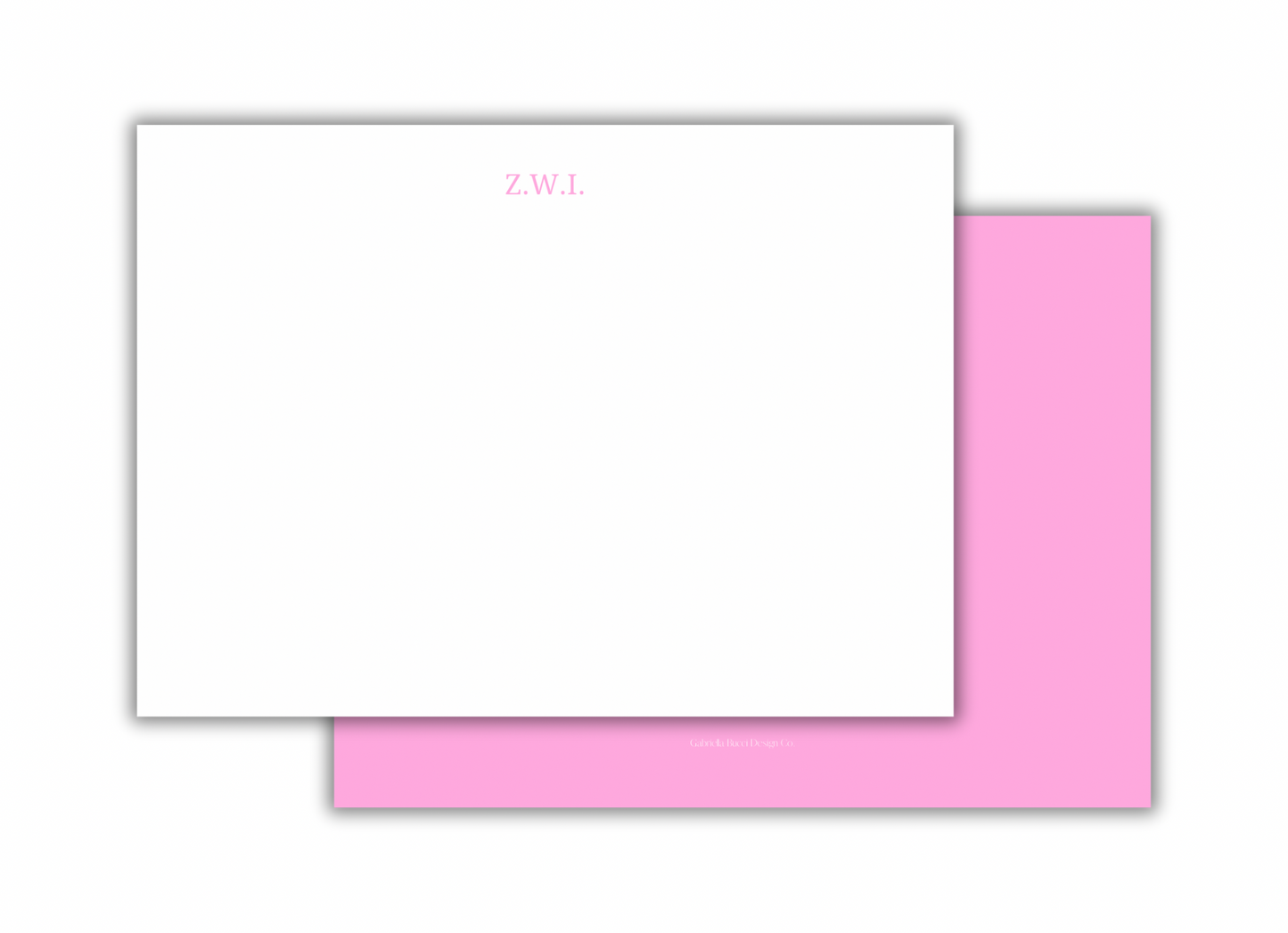 Classic Initial Notecards (Multiple Colors)