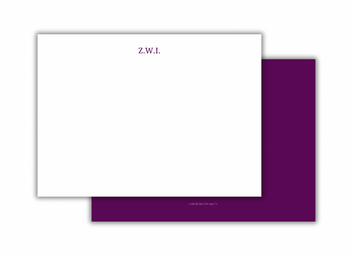 Classic Initial Notecards (Multiple Colors)