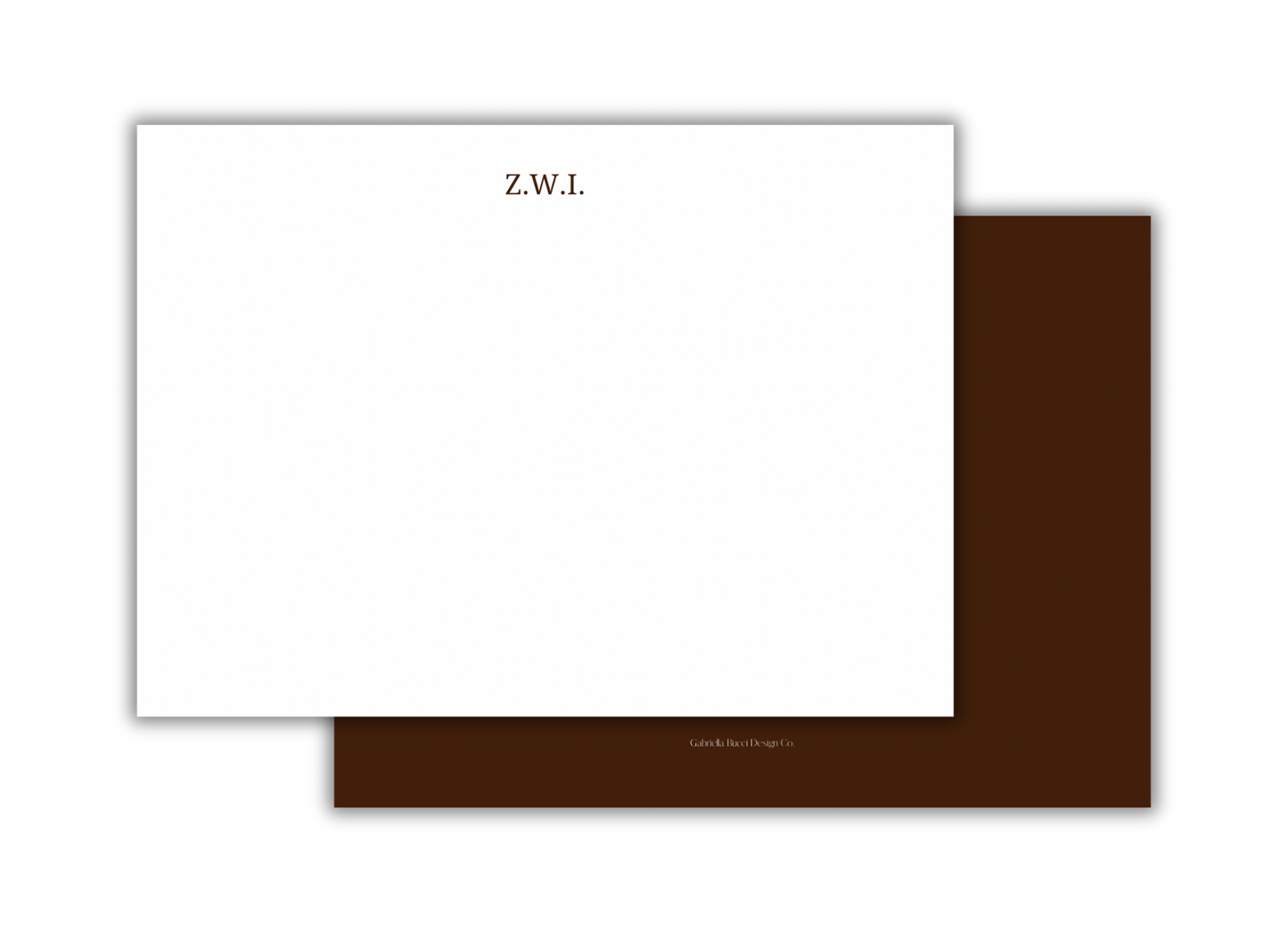 Classic Initial Notecards (Multiple Colors)