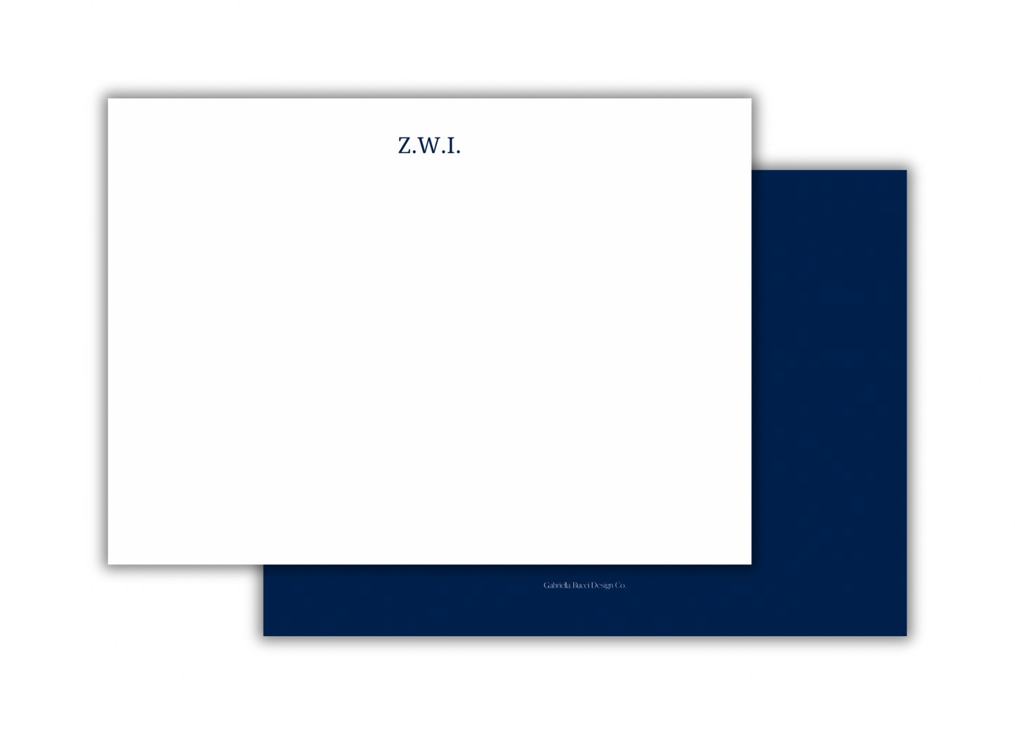 Classic Initial Notecards (Multiple Colors)