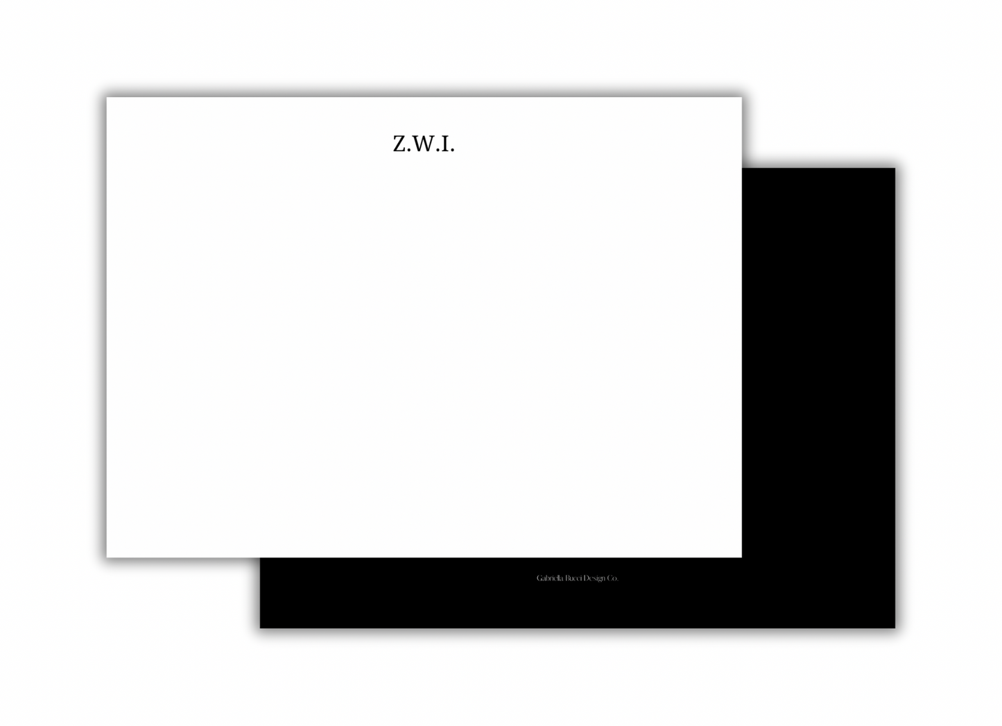 Classic Initial Notecards (Multiple Colors)