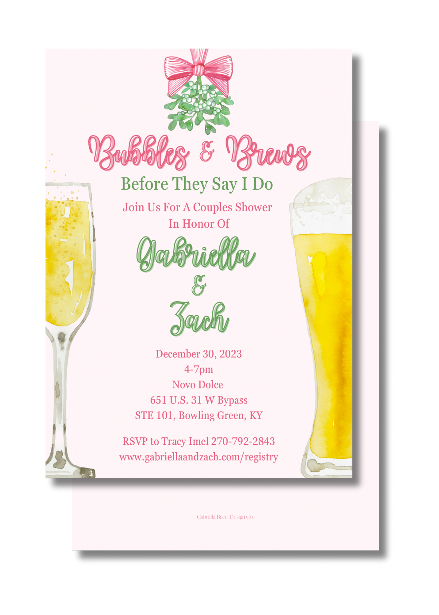 Bubbles & Brews Couples Shower Invitation
