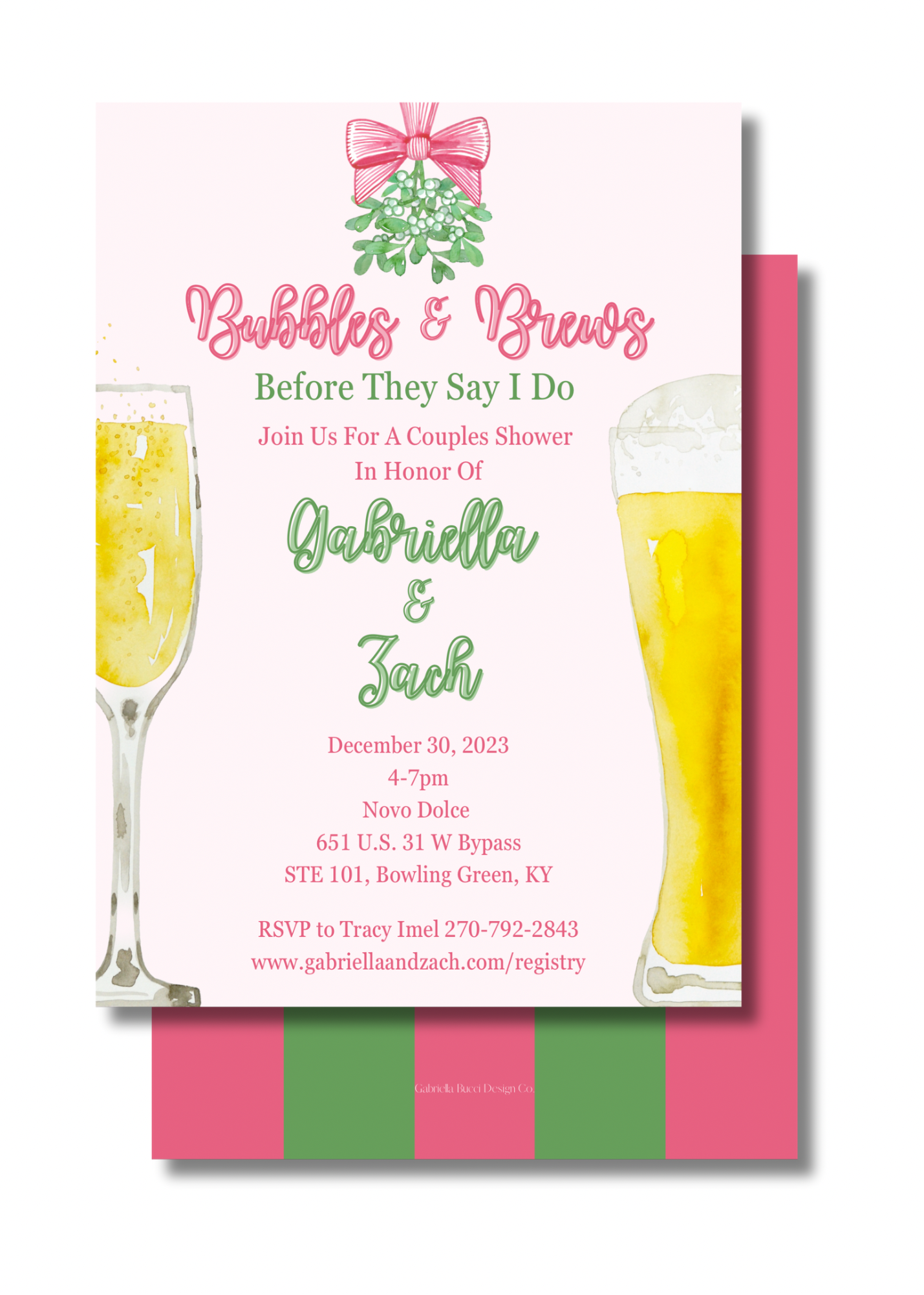 Bubbles & Brews Couples Shower Invitation