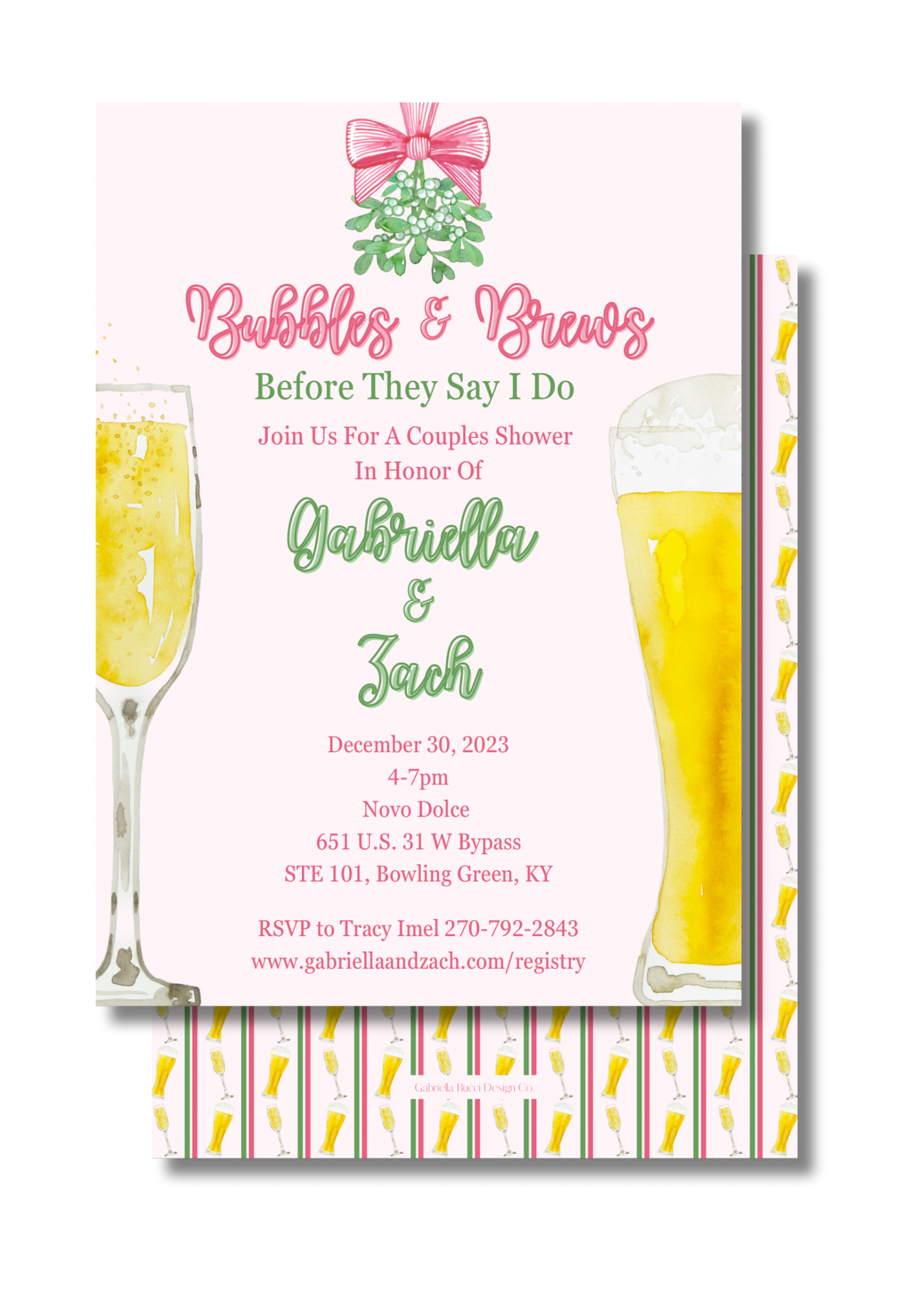 Bubbles & Brews Couples Shower Invitation