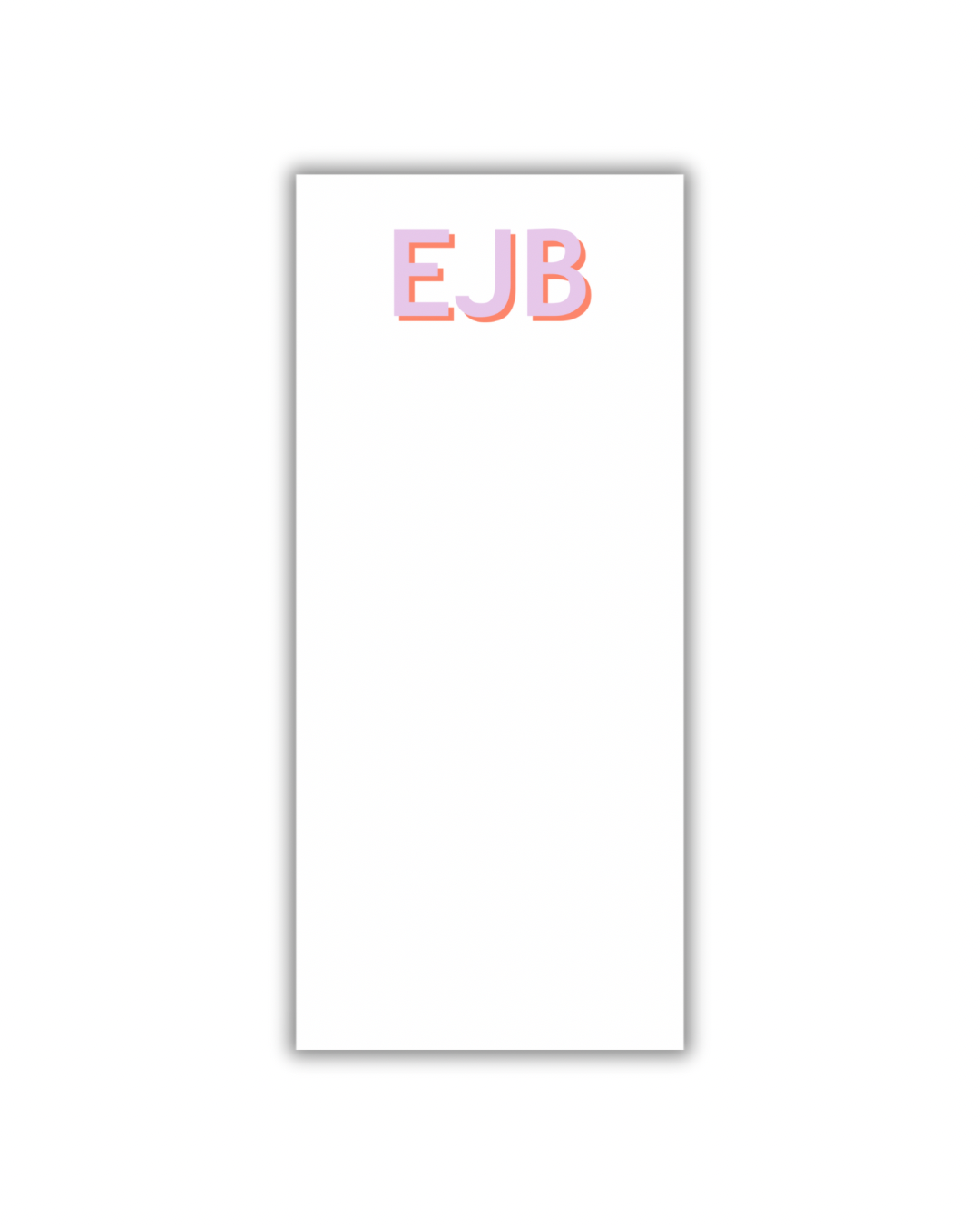 Double Color Initial Notepad (White)