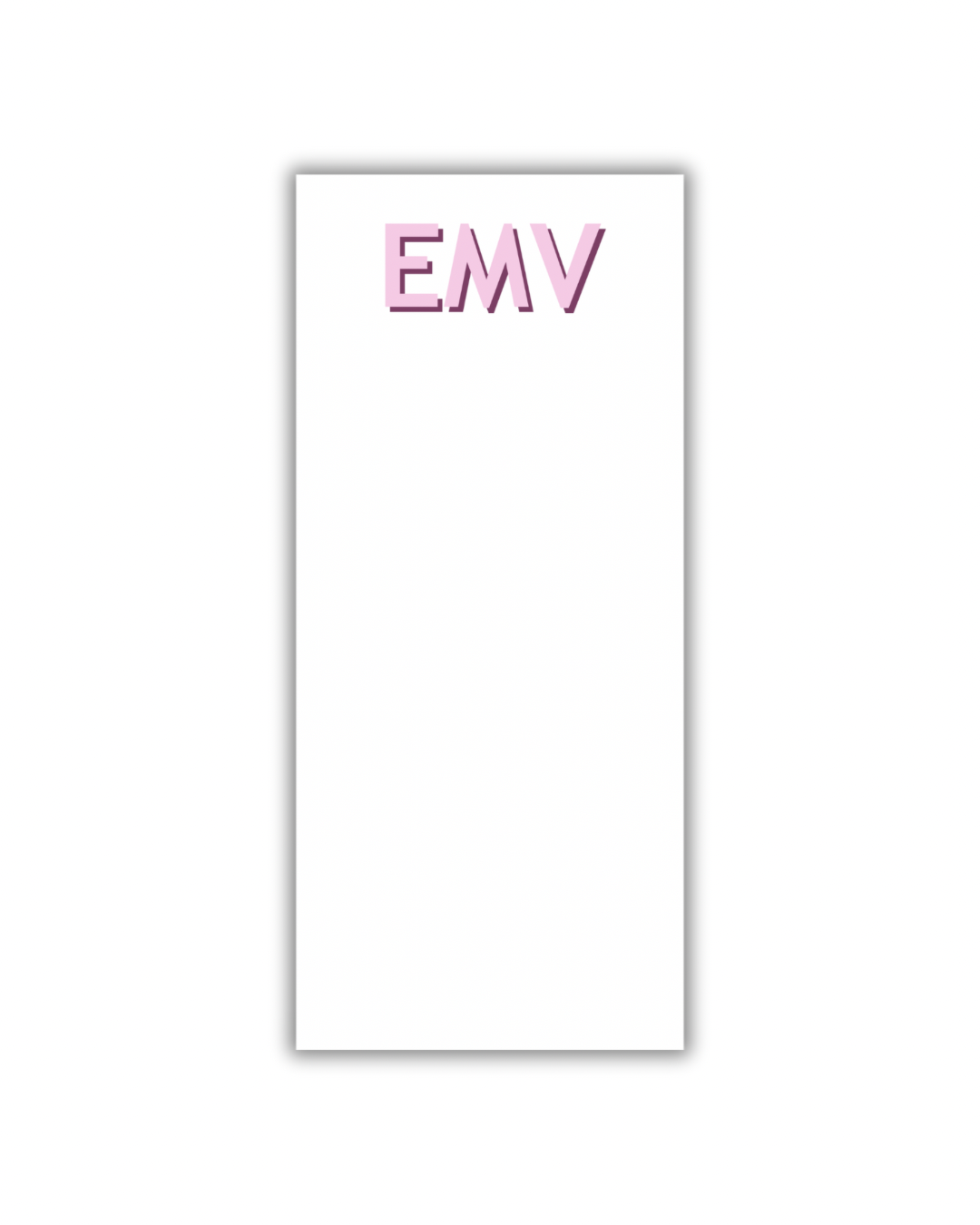 Double Color Initial Notepad (White)