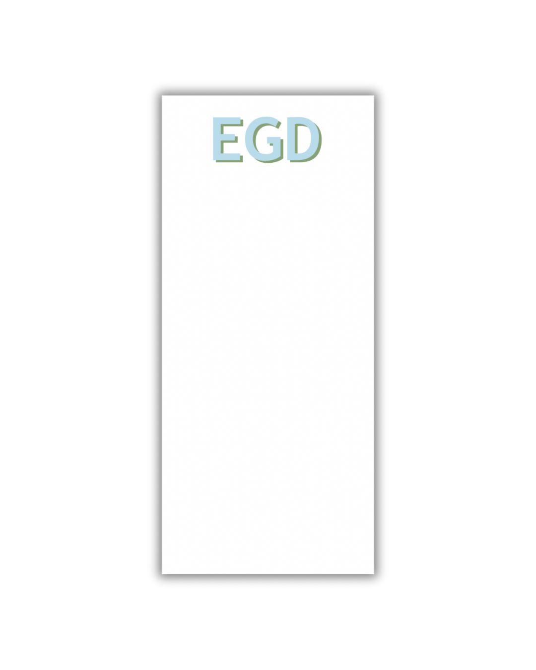 Double Color Initial Notepad (White)