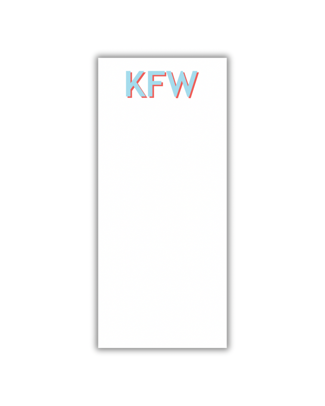 Double Color Initial Notepad (White)
