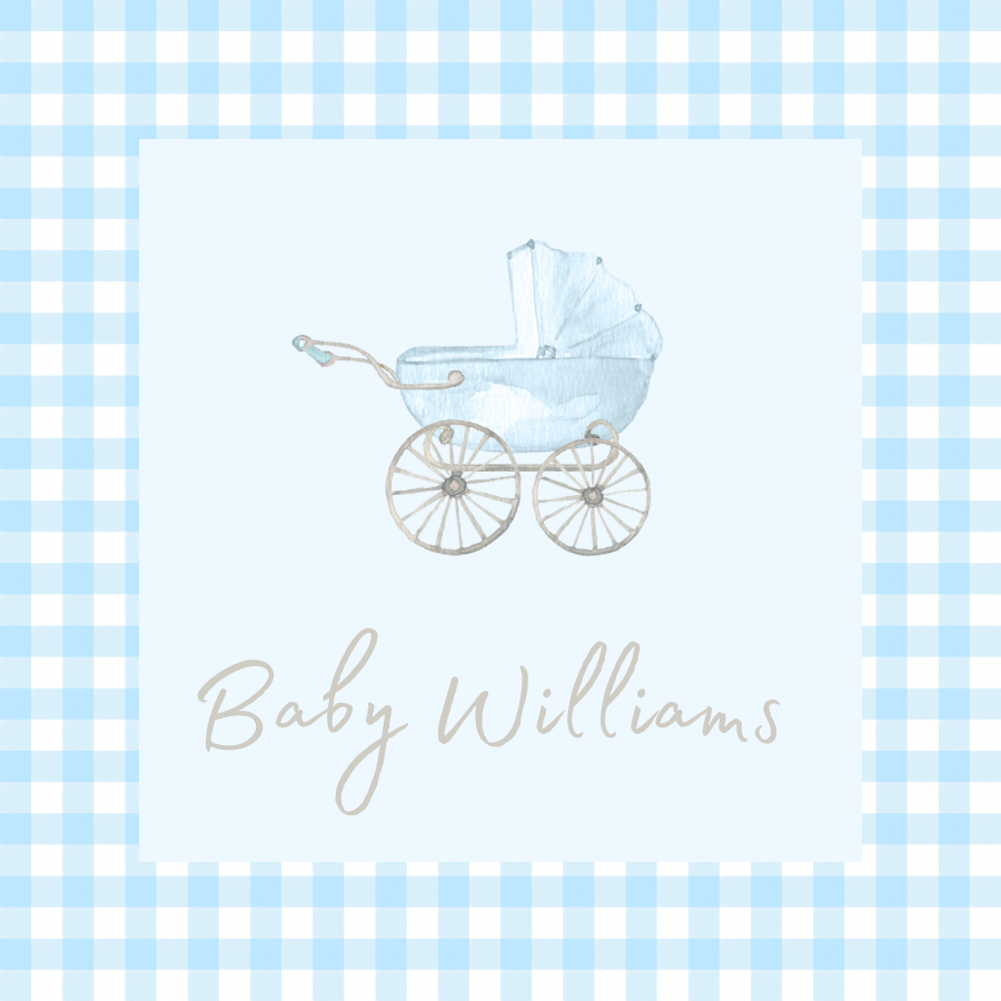 Baby Carriage Tag (Blue)