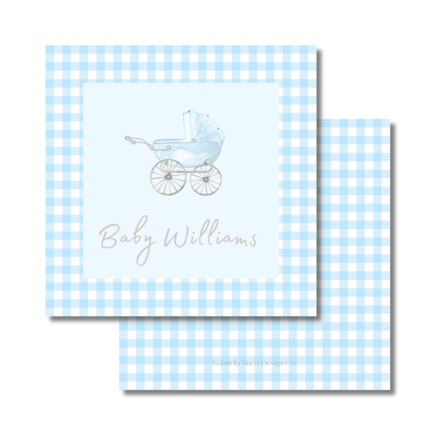 Baby Carriage Tag (Blue)