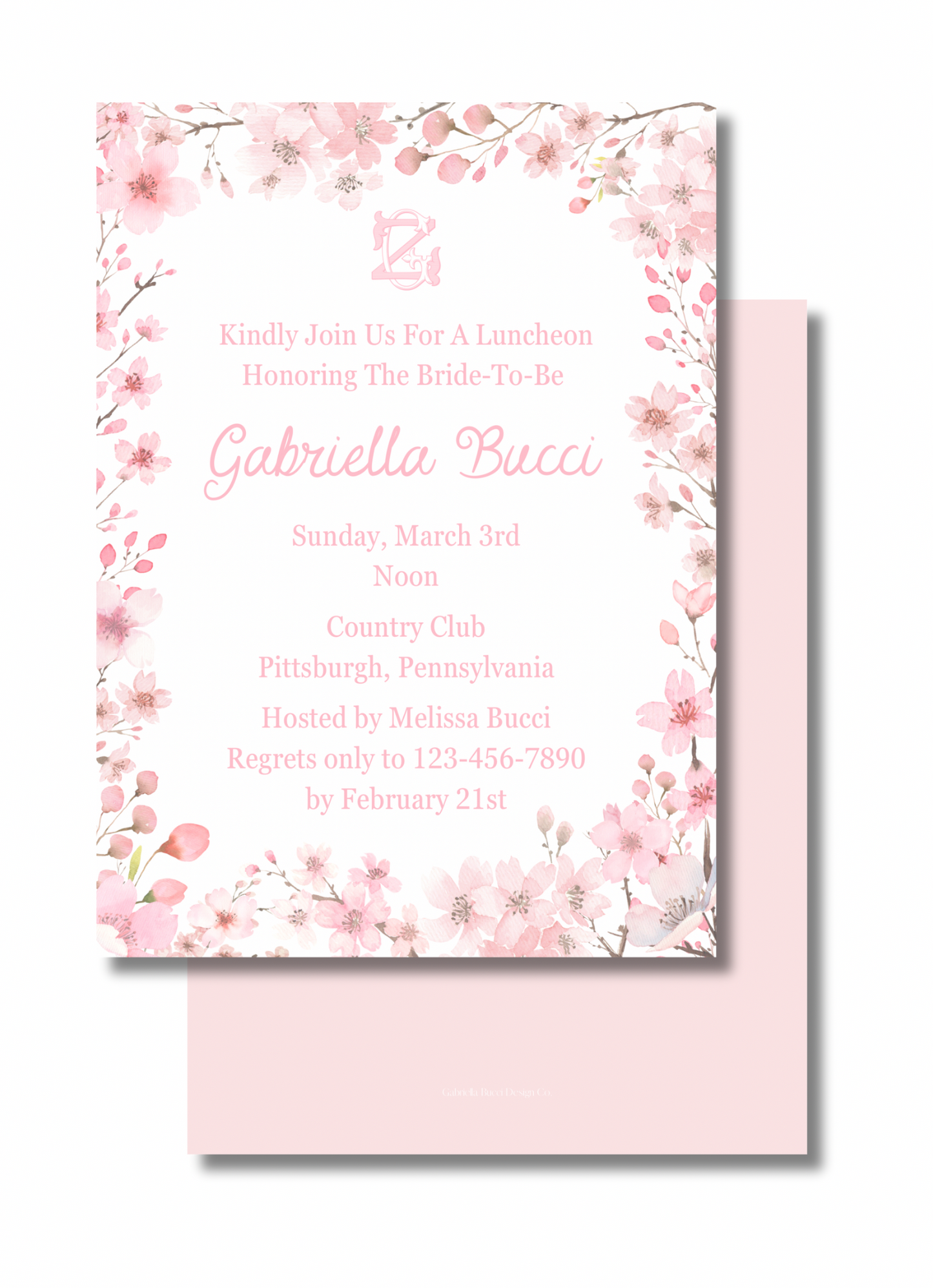 Cherry Blossom Invitation