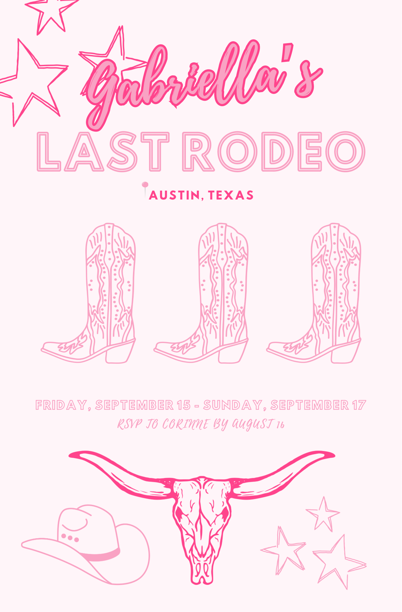 Rodeo Bachelorette Invitation