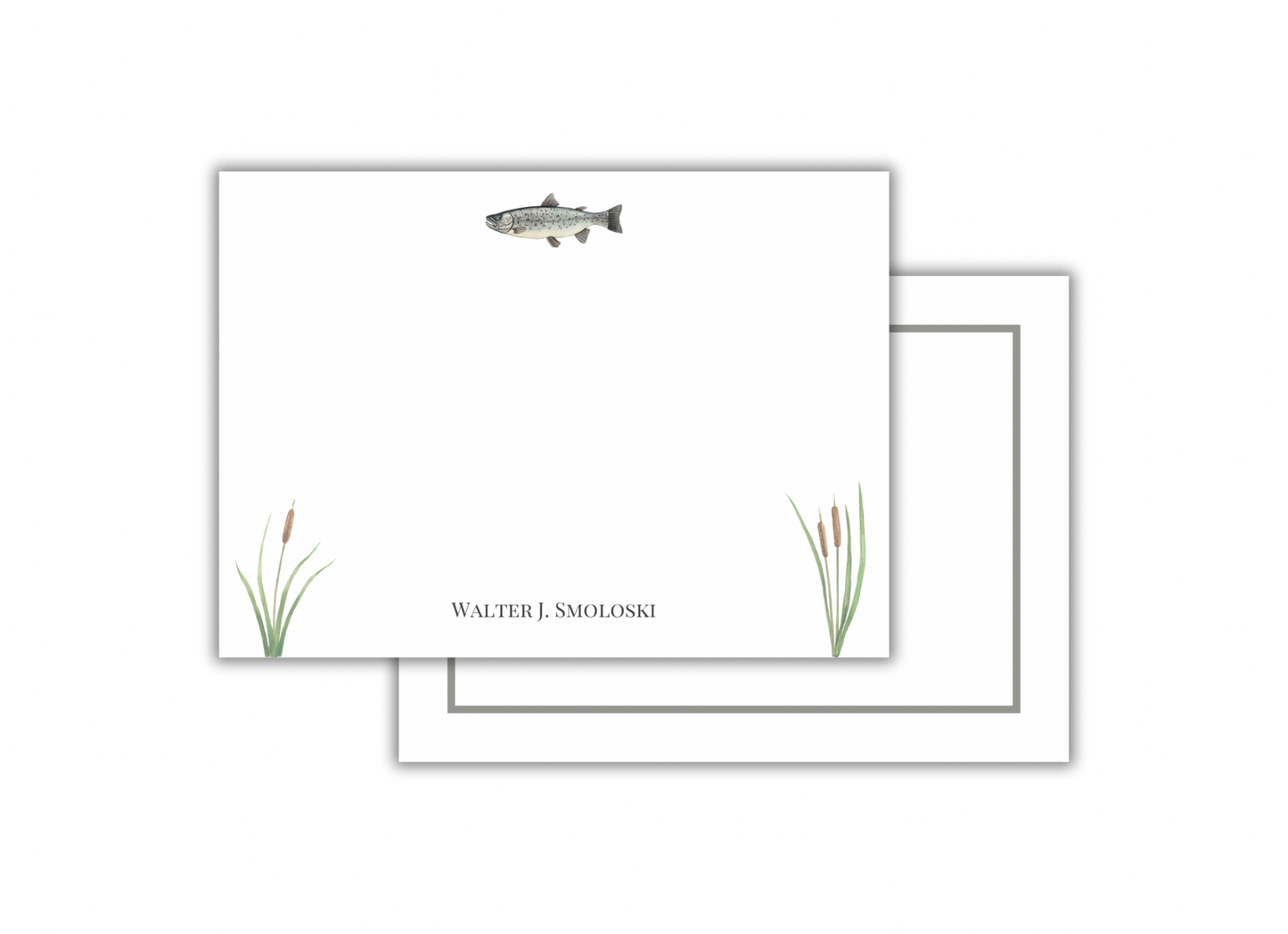 Fish and Reed Notecards