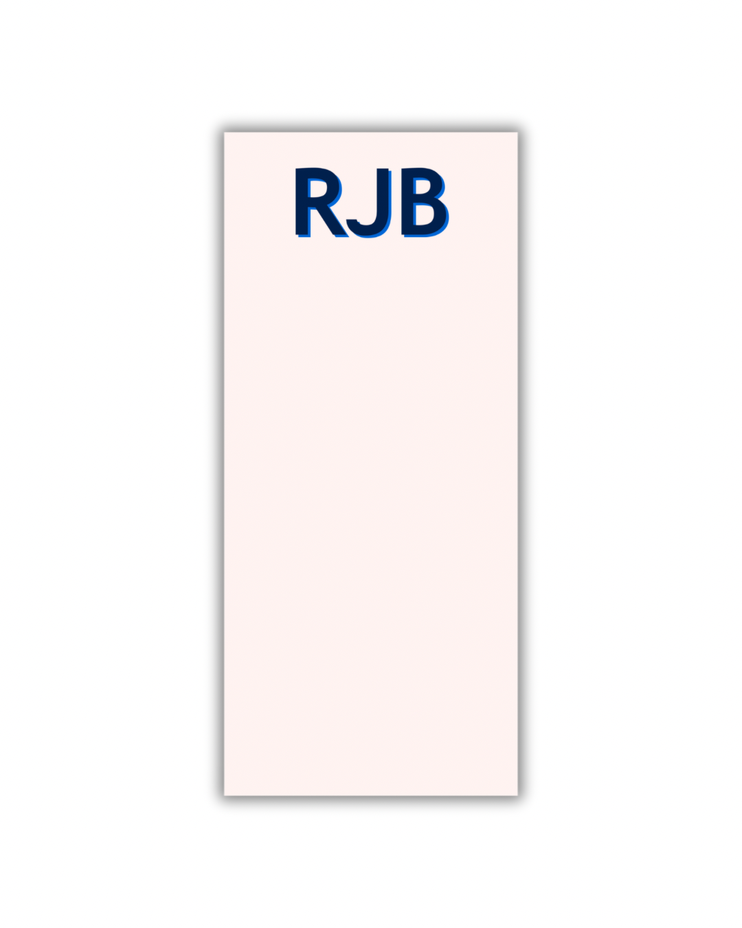 Double Color Initial Notepad