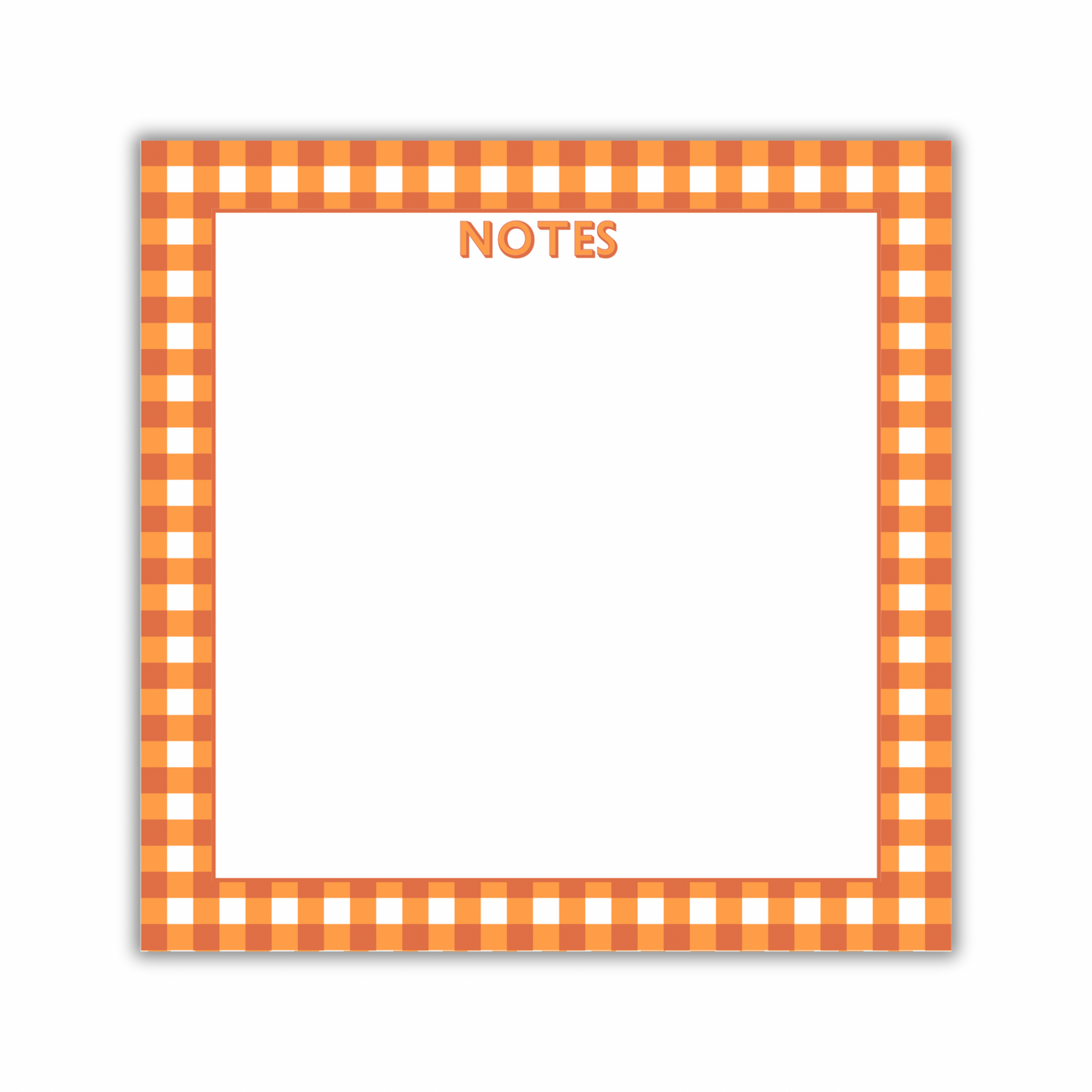 Fall Gingham Notepad