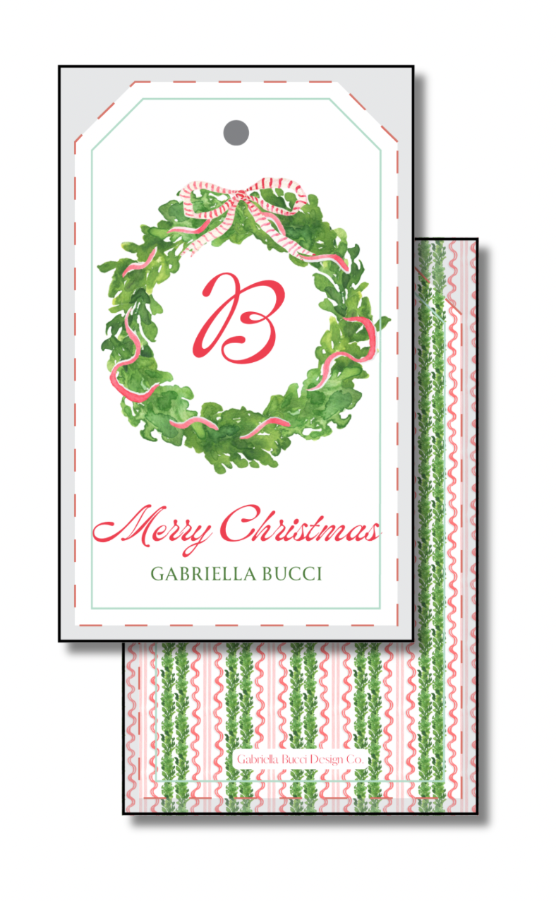 Christmas Wreath Gift Tag