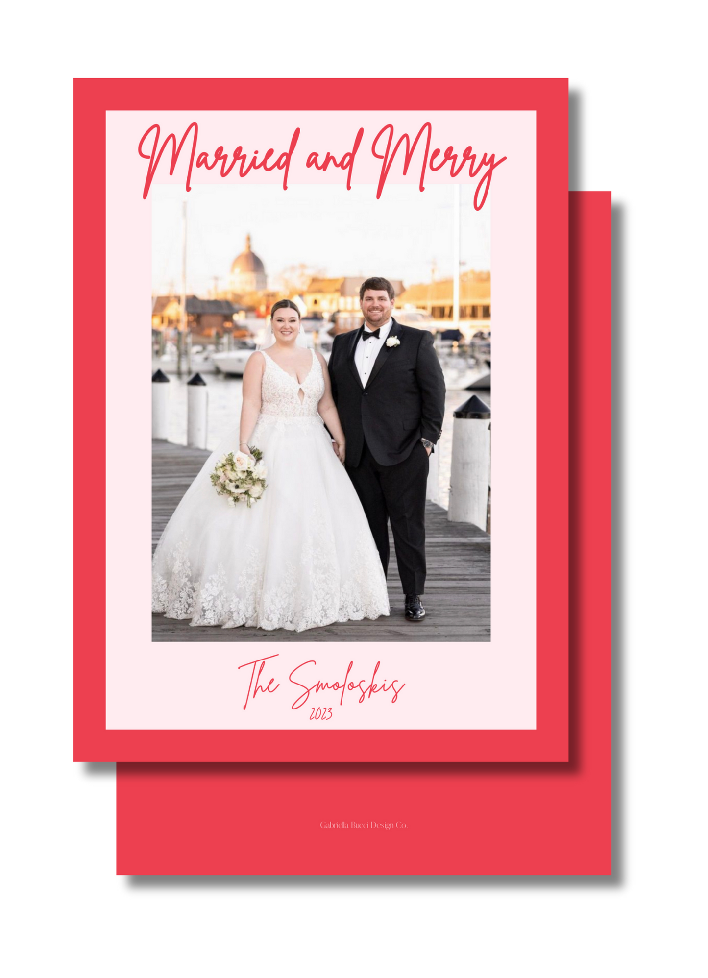 Married and Merry Christmas Card (Red)