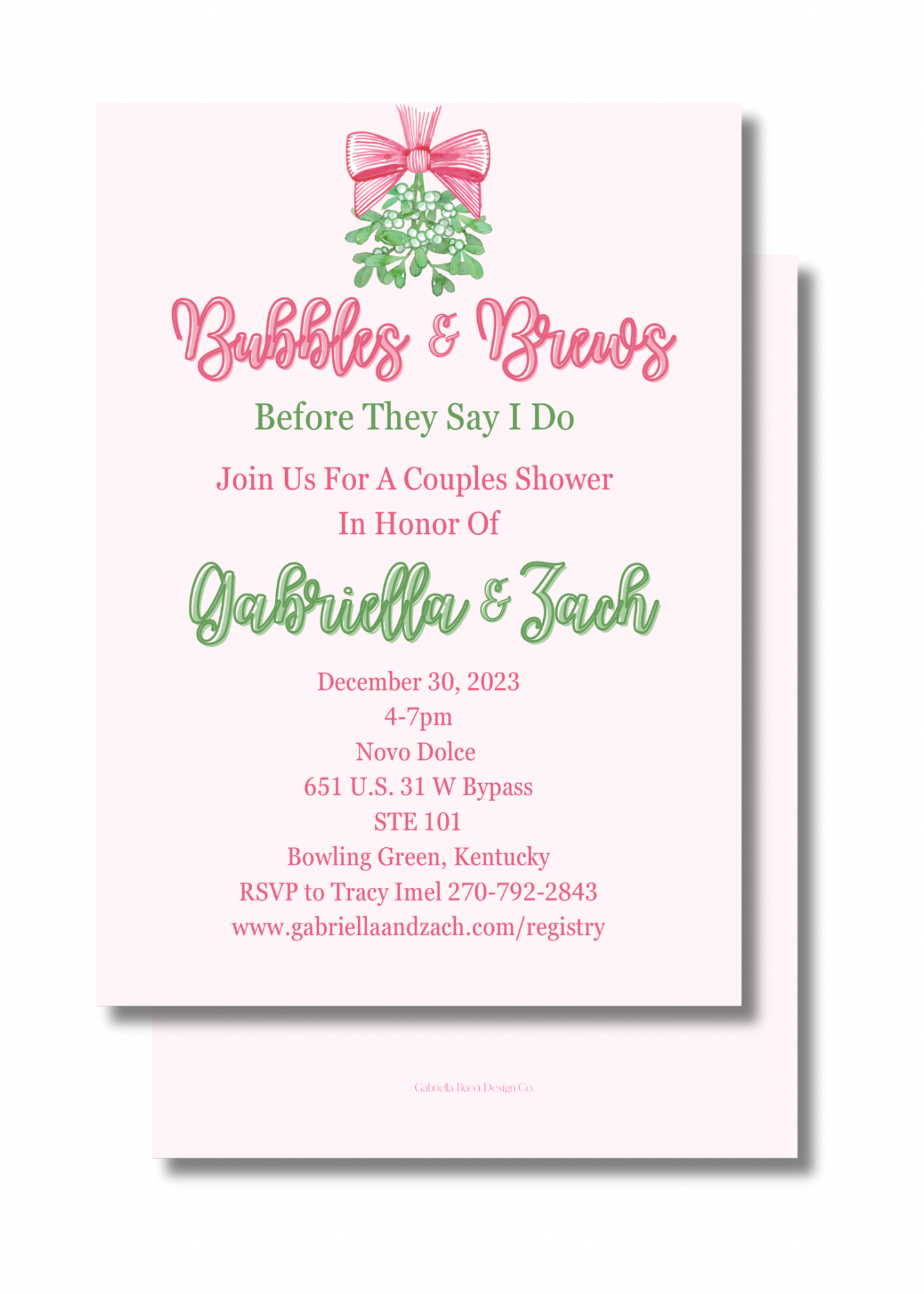 Mistletoe Couples Shower Invitation