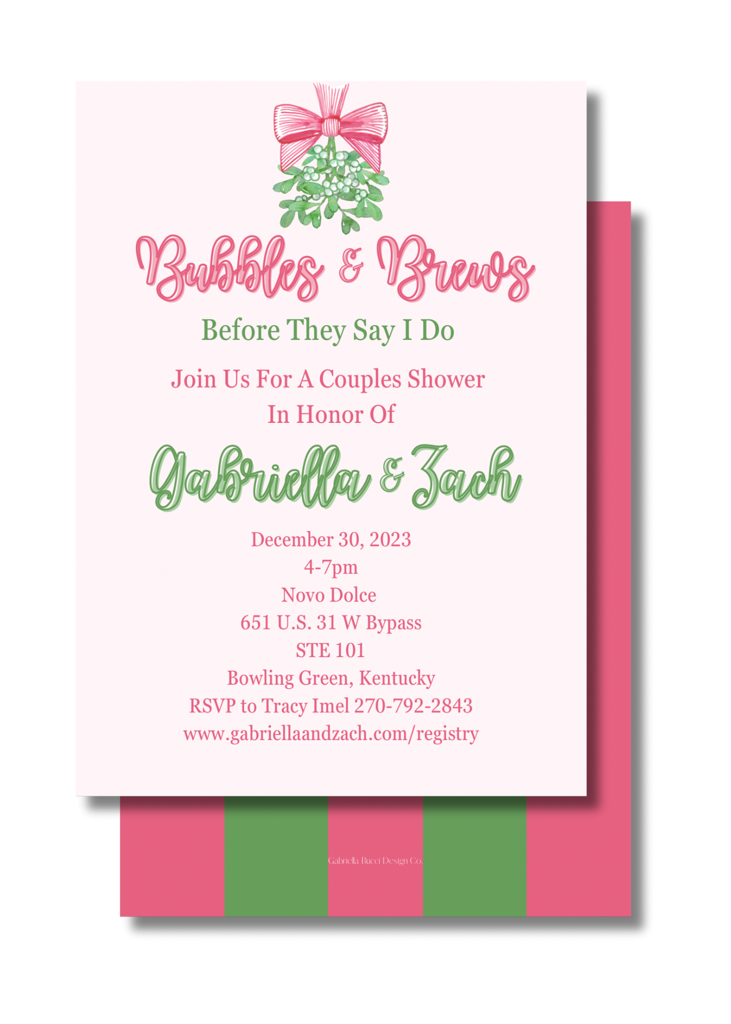 Mistletoe Couples Shower Invitation