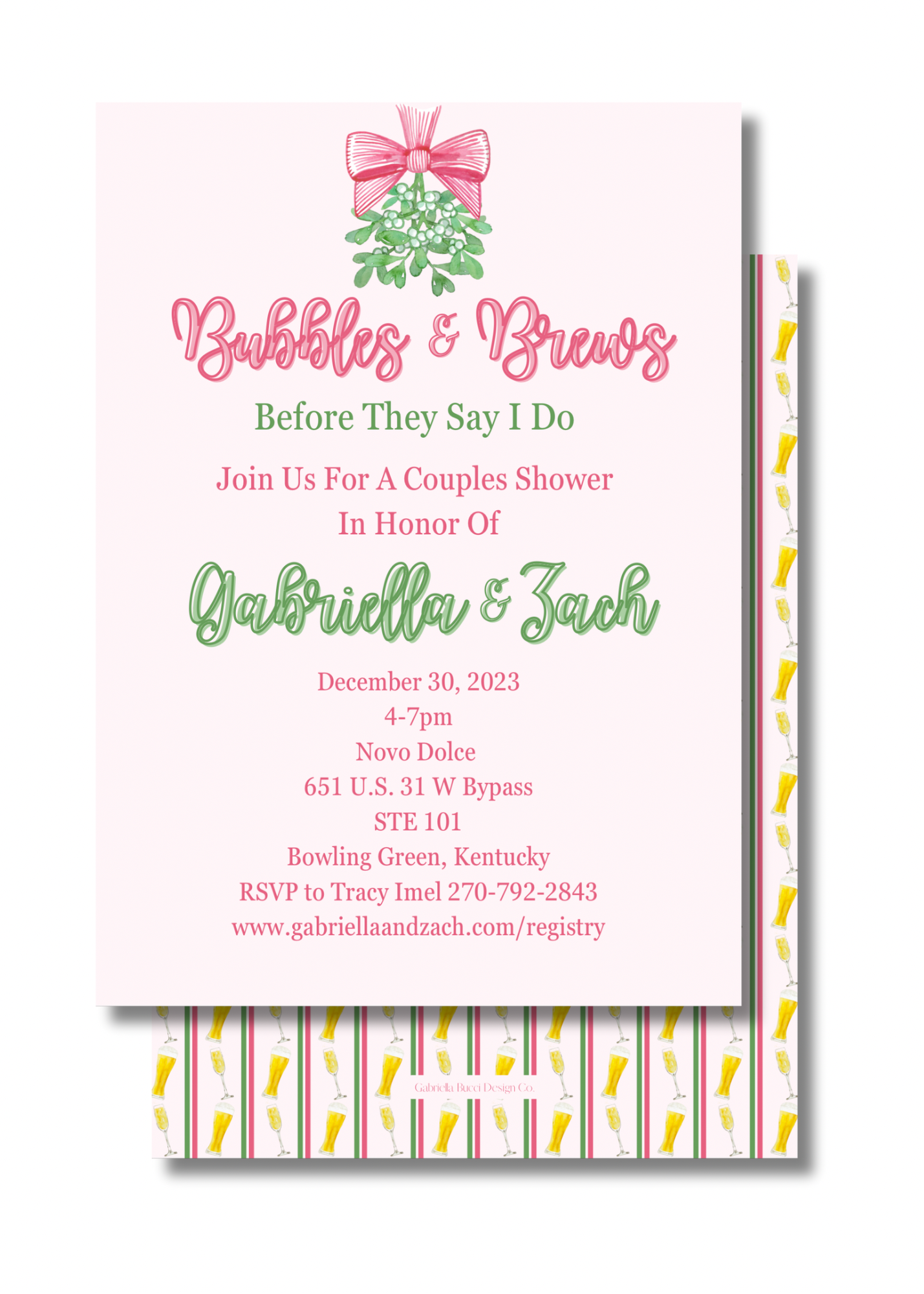 Mistletoe Couples Shower Invitation