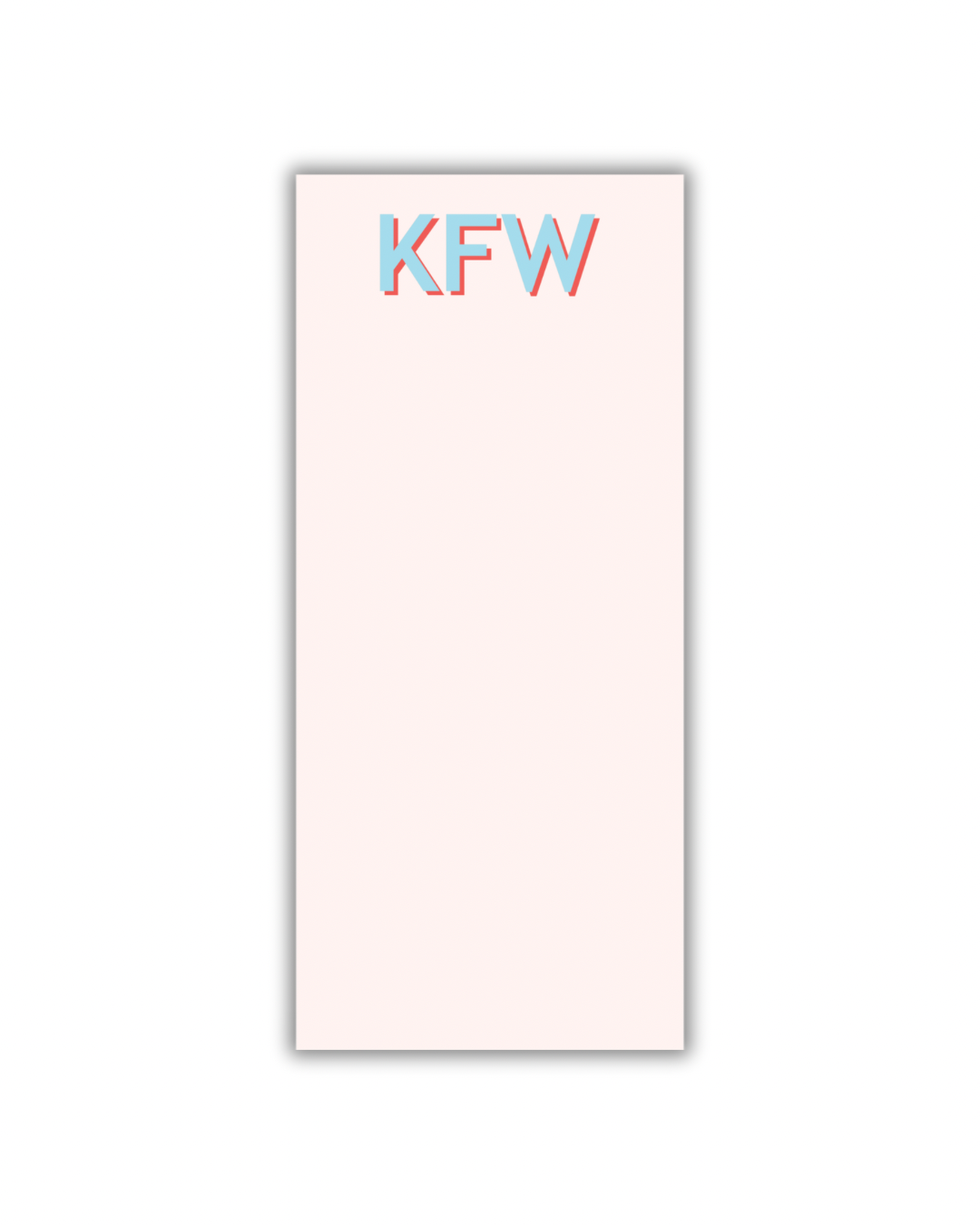 Double Color Initial Notepad