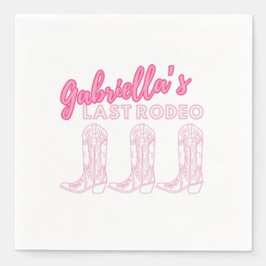 Last Rodeo Bachelorette Napkins