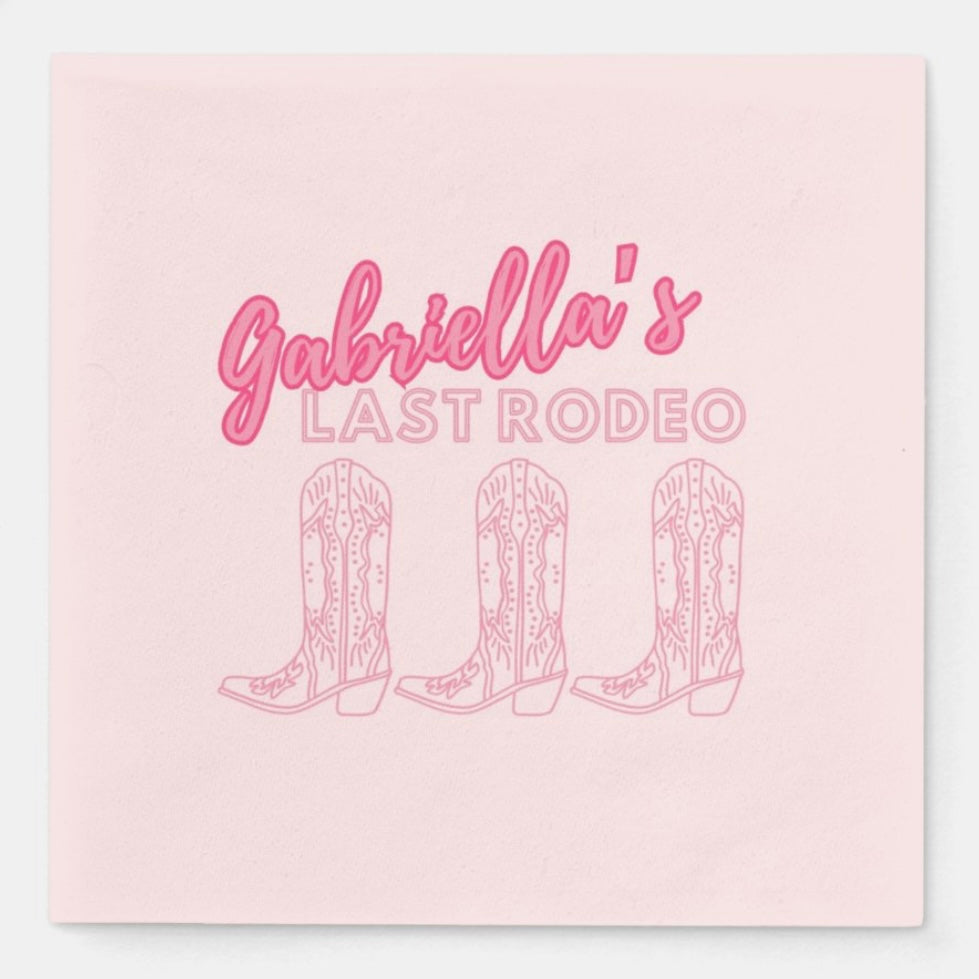 Last Rodeo Bachelorette Napkins